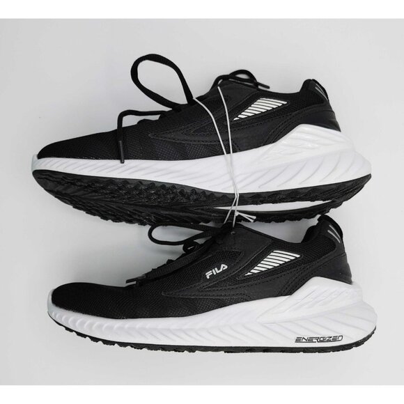 Fila Women's Memory Core Energized Running Shoes Black White Size 6 - Picture 6 of 9
